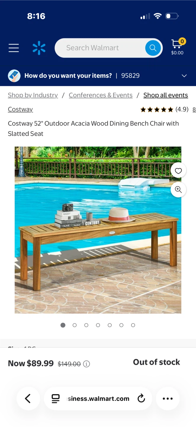 New! Acacia Wood Bench - photo 4
