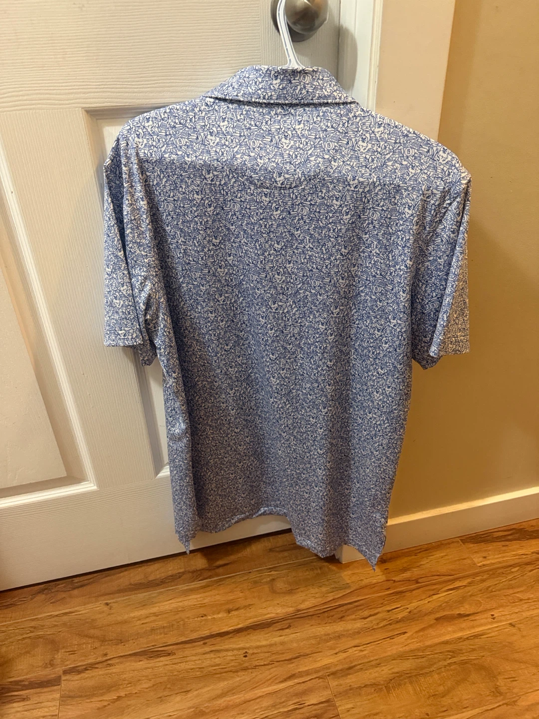 Peter Millar Summer Comfort Polo Shirt - Blue Pattern - Size S - photo 3