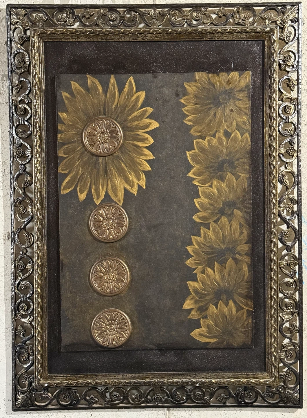 Framed Sunflower Artwork