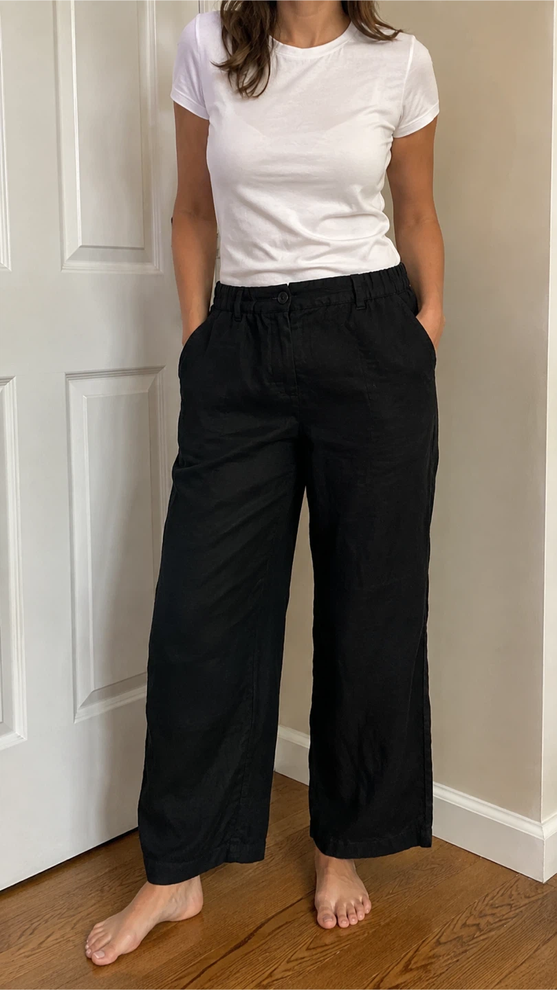 ZARA Black Wide Leg Pants