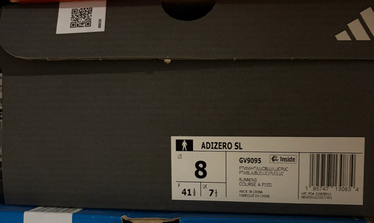 Adidas Adizero SL Running Shoes White Blue Pink Men's Size 8 - photo 3