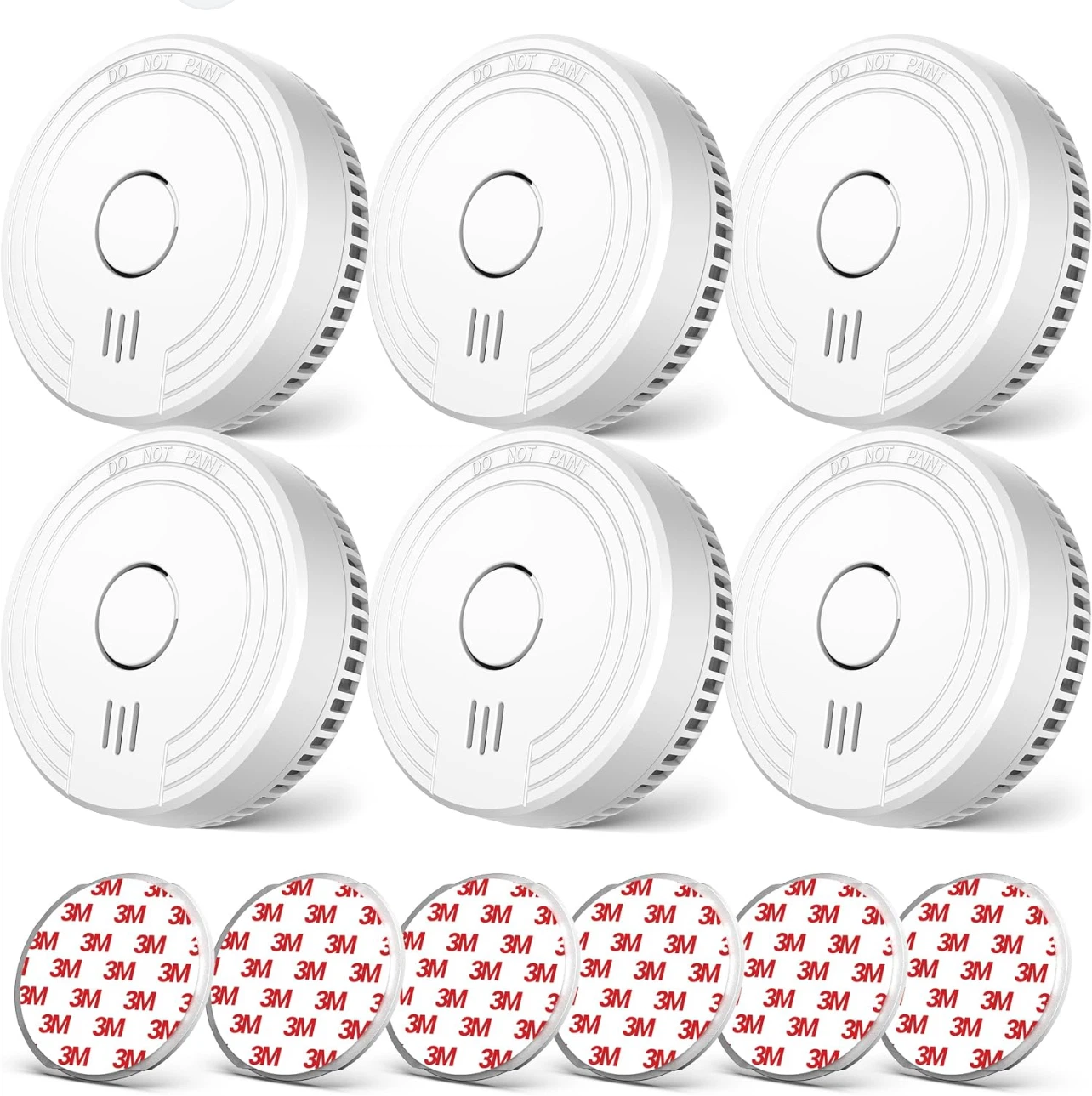 Ecobey Photoelectric Smoke Alarms - 6 Pack