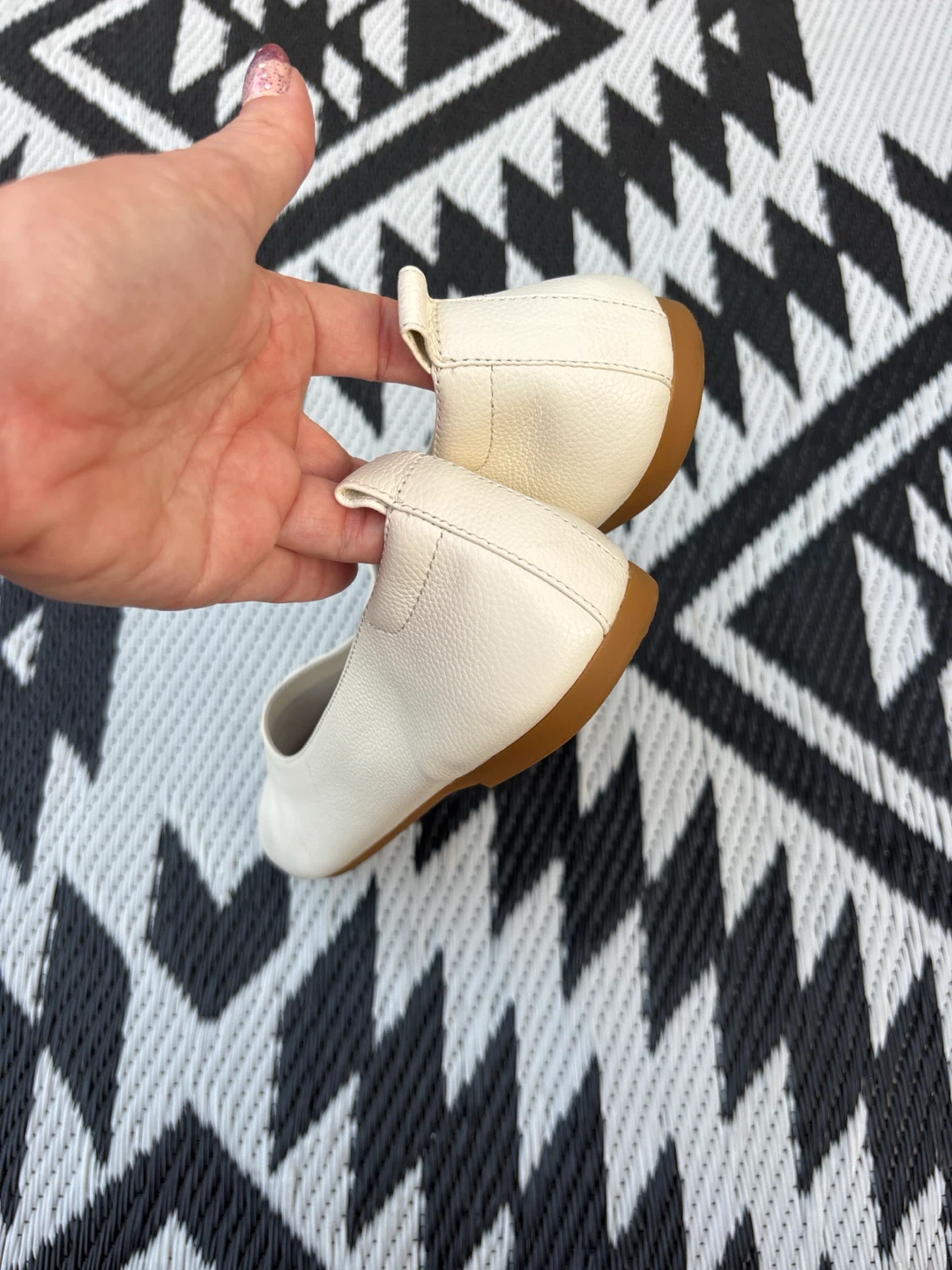 Everlane Cream Leather Ballet Flats Size 9 - photo 2