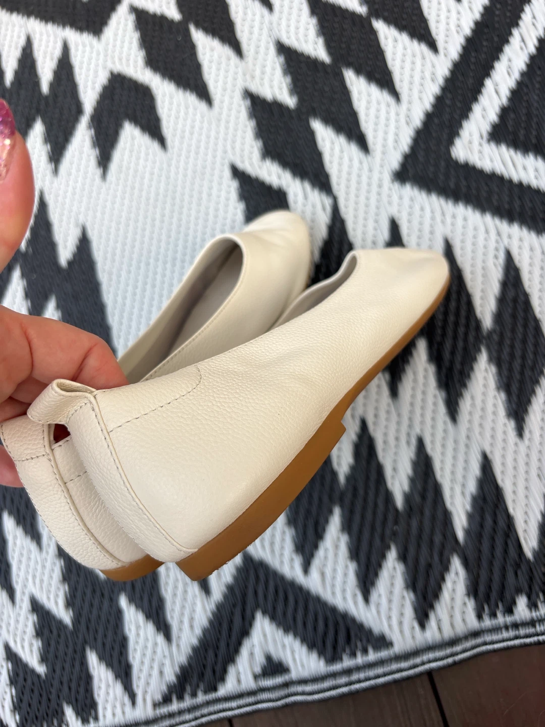 Everlane Cream Leather Ballet Flats Size 9 - photo 3