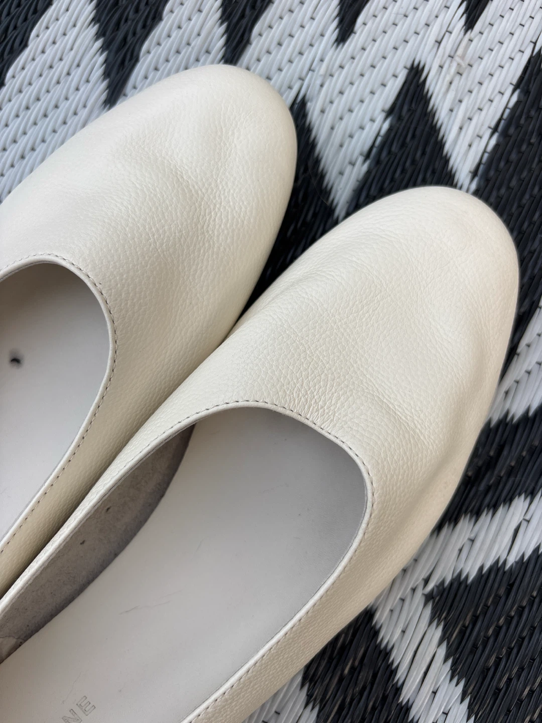 Everlane Cream Leather Ballet Flats Size 9 - photo 5