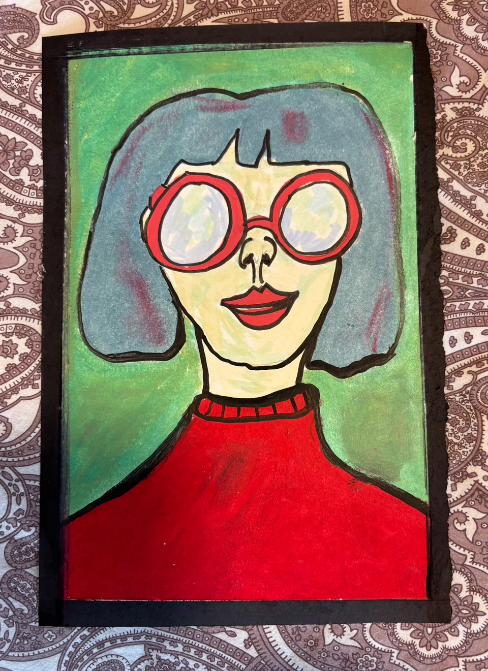 Original Art Acrylic on Paper Unframed - photo 4