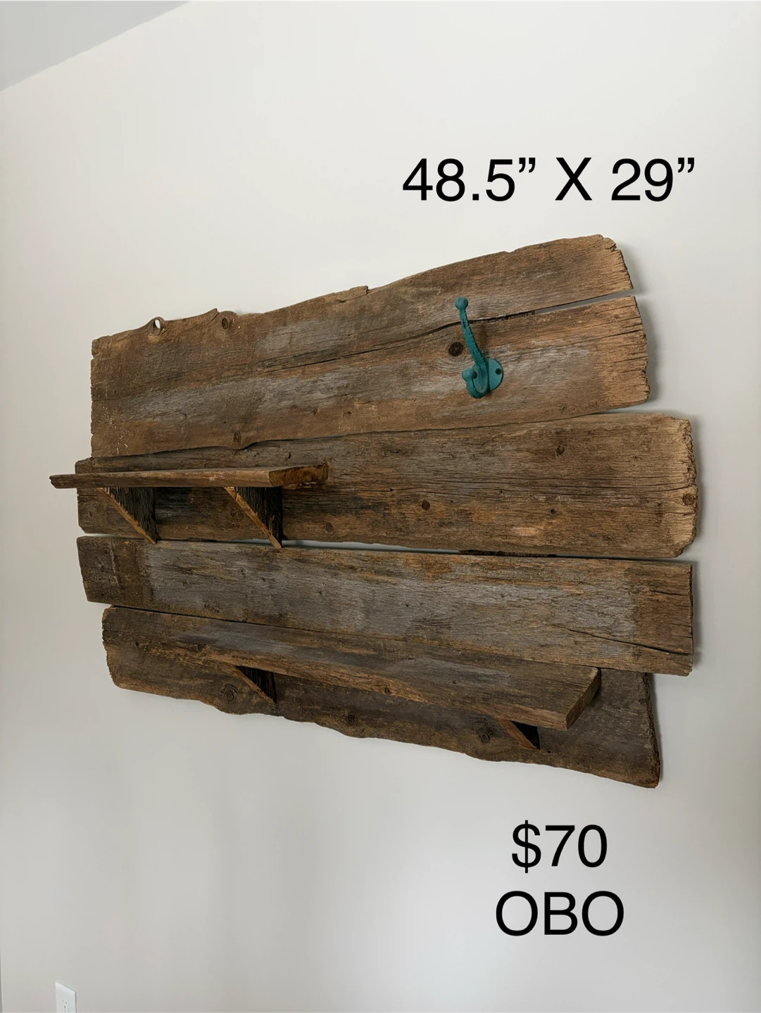2 Barnwood Picture Frames and Barnwood shelf