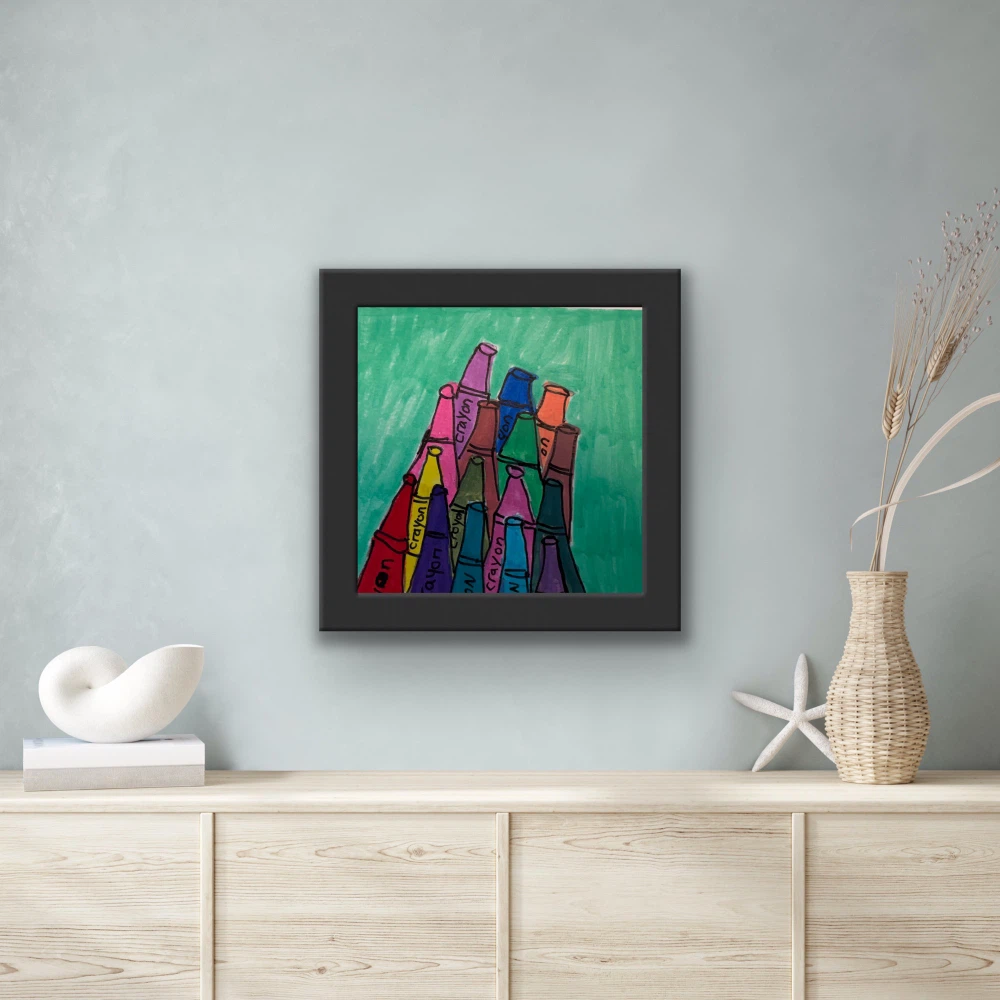 Framed Crayon Drawing Original paintings - photo 4
