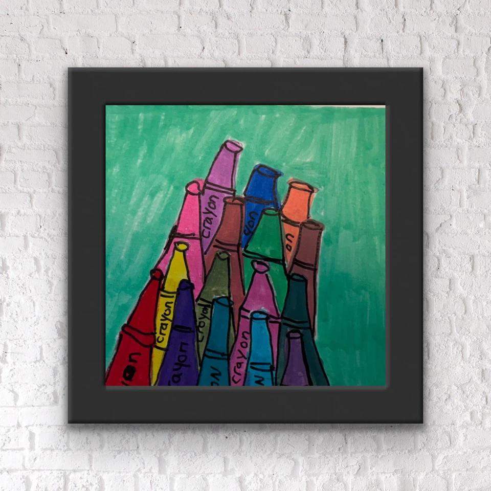 Framed Crayon Drawing Original paintings - photo 5