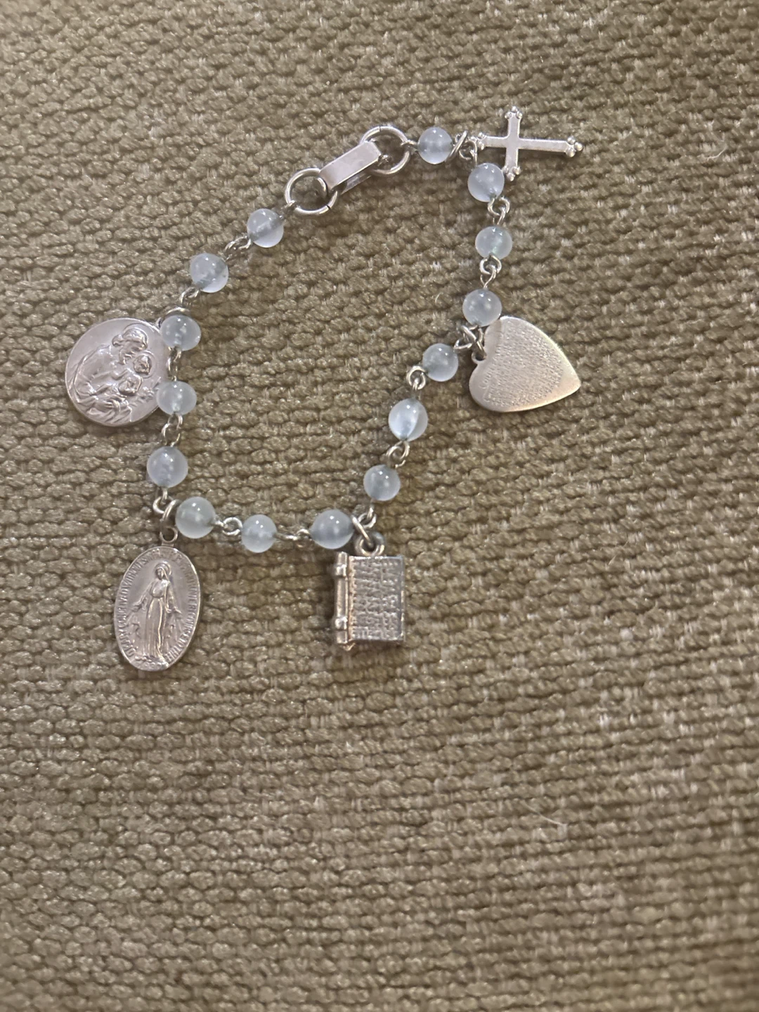 Rosary Bracelet with Miraculous Medal Charm