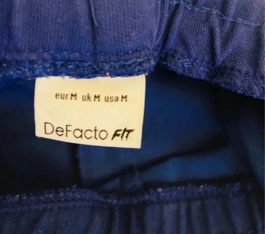 DeFacto Fit Blue Cotton Sweat Shorts Size M - photo 4