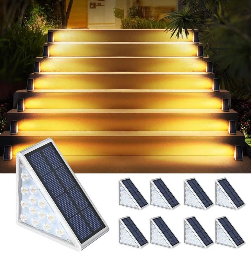 Solar Powered Step Lights (Pack of 8)