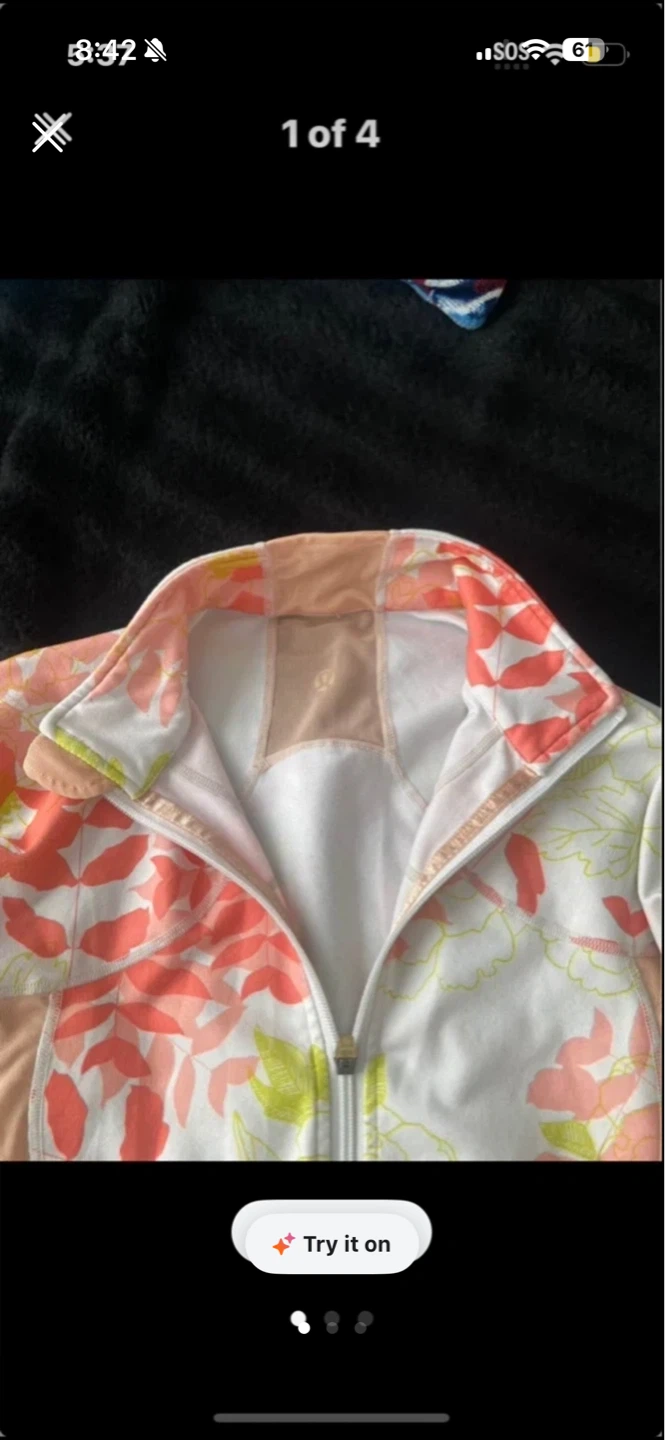 LululemonFloral Zip-Up Jacket