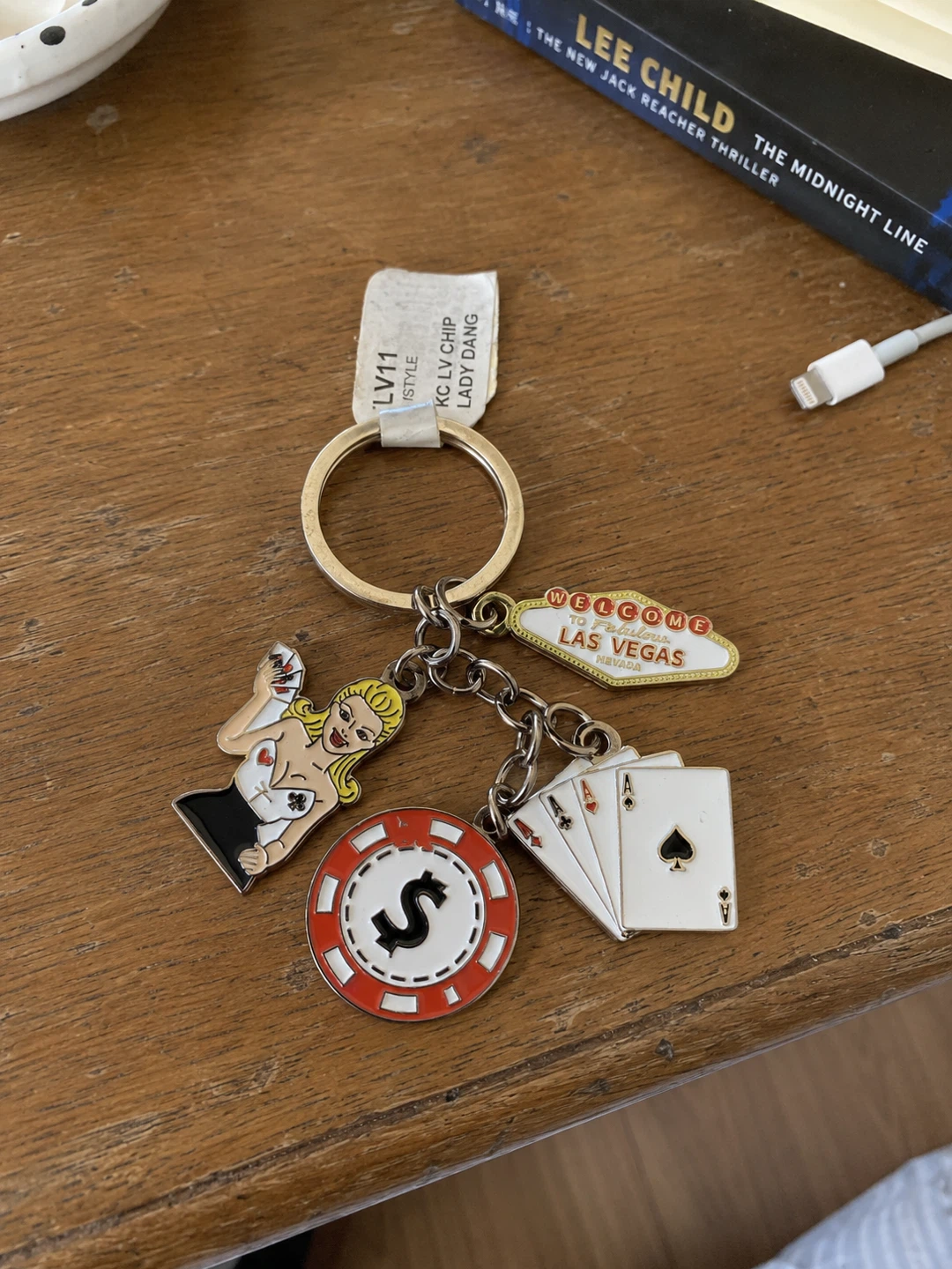 Las Vegas Themed Keychain with Charms