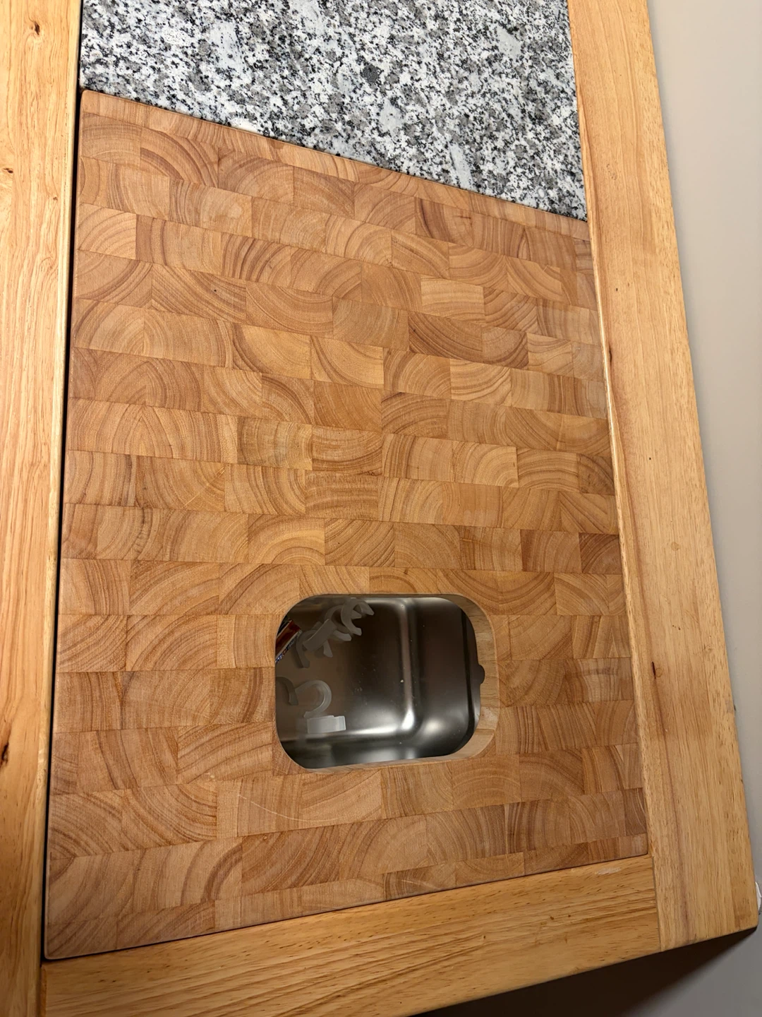 Wooden Kitchen Island Cart with Butcher Block/Granite Top - photo 3