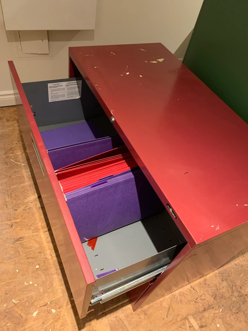 2-Drawer Red Filing Cabinet - photo 2