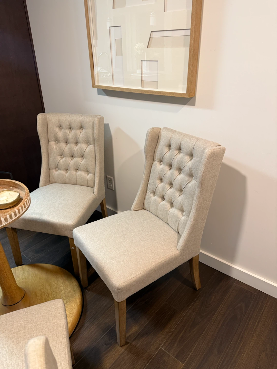 Set of 4 Tufted Dining Chairs