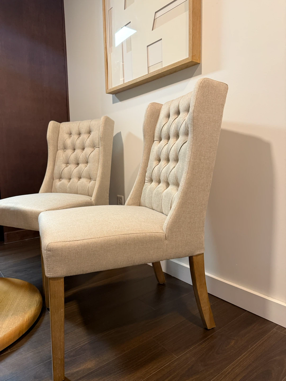 Set of 4 Tufted Dining Chairs - photo 2