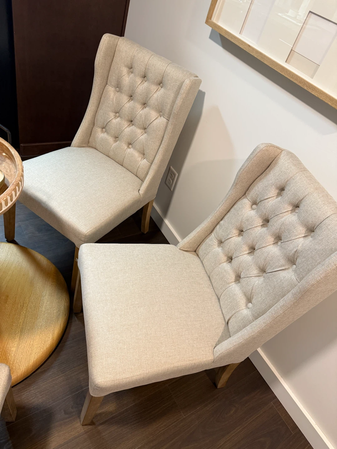 Set of 4 Tufted Dining Chairs - photo 3