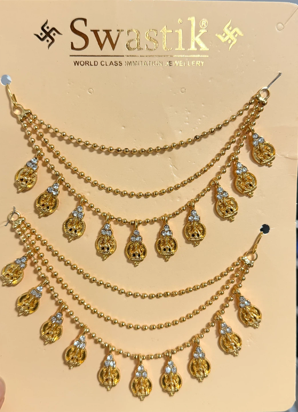 Swastik Gold Tone Imitation Jewellery Hair Pins - photo 3