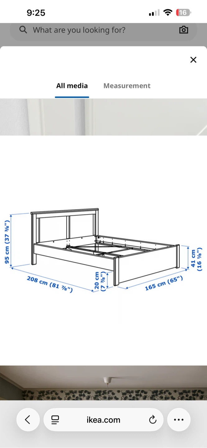 IKEA SONGESAND Bed Frame - Queen - White - photo 2