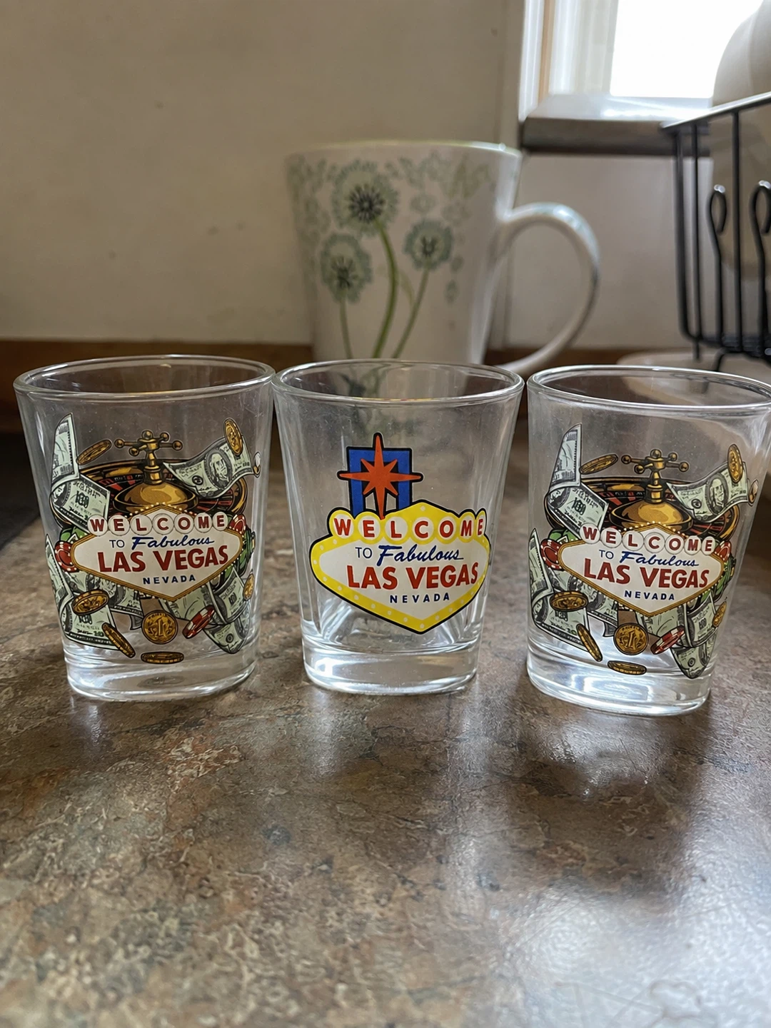 Set of 3 Las Vegas Shot Glasses