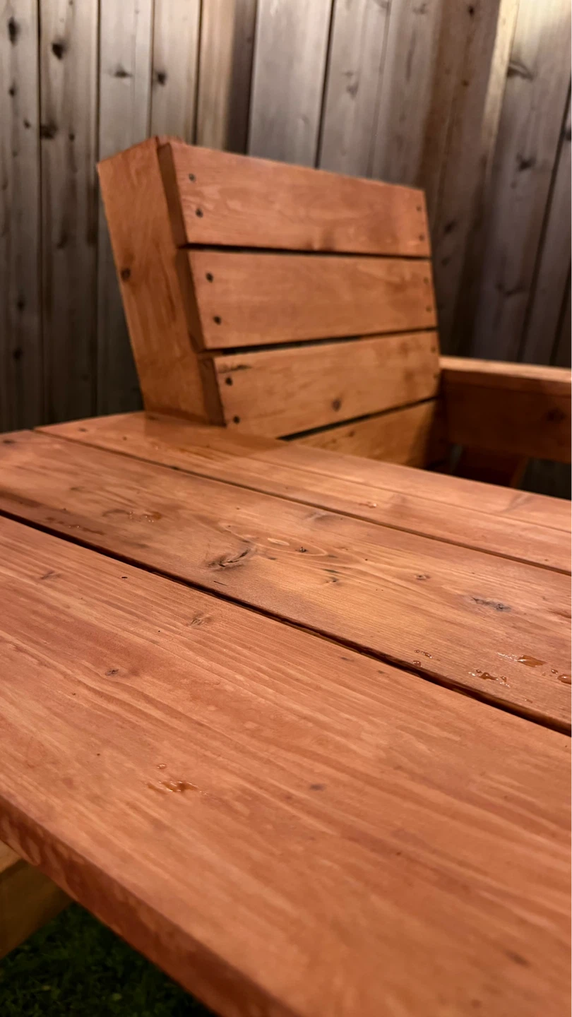 Wooden garden bench - photo 4