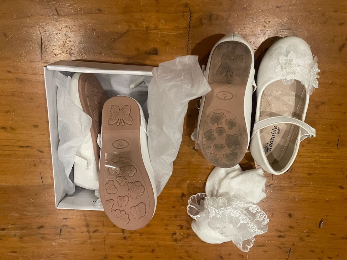 Adorable Kids White Flower Girl Dresses & Shoes - photo 2