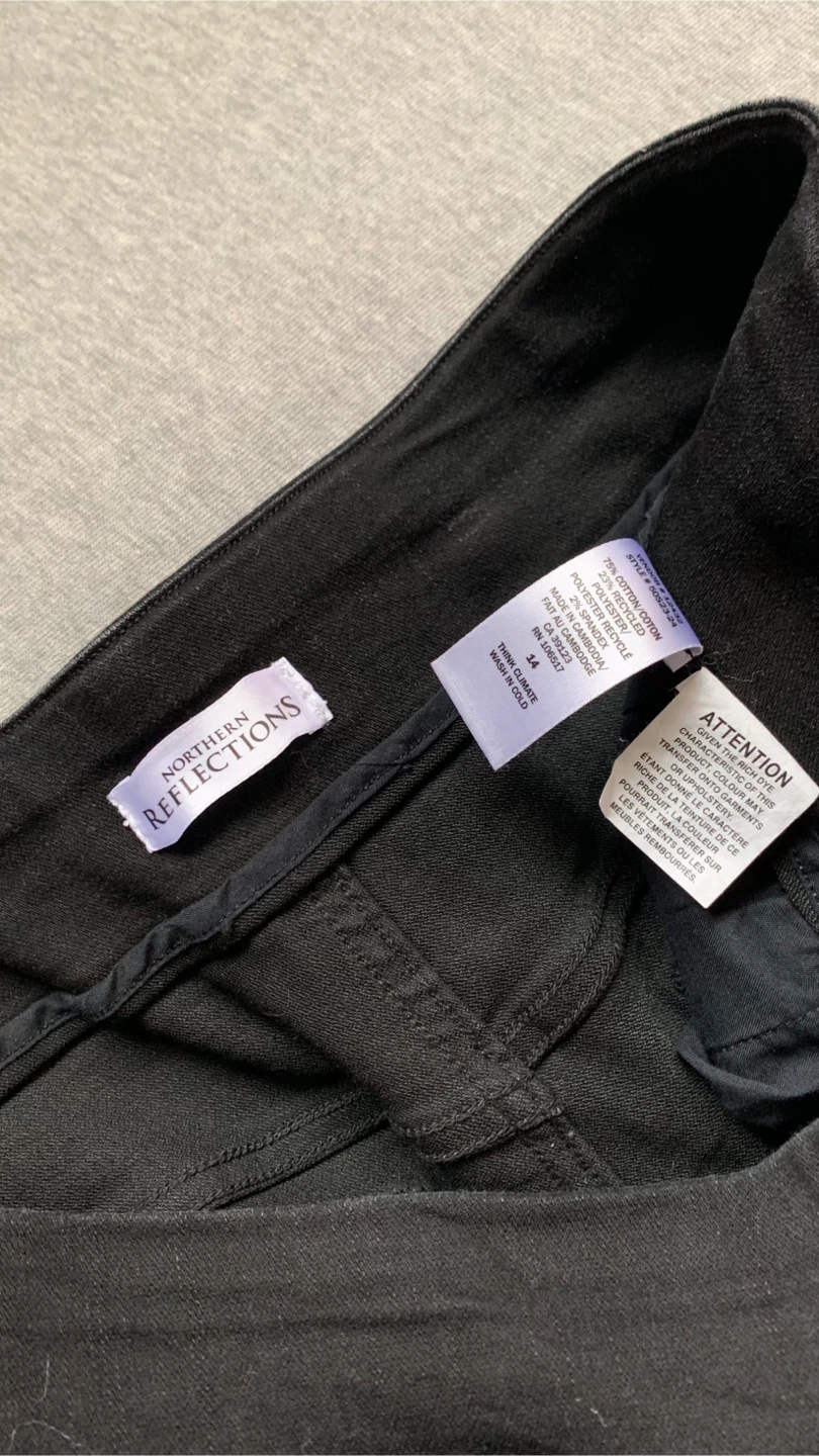 Northern Reflections Black Capri Pants Size 14 - photo 3