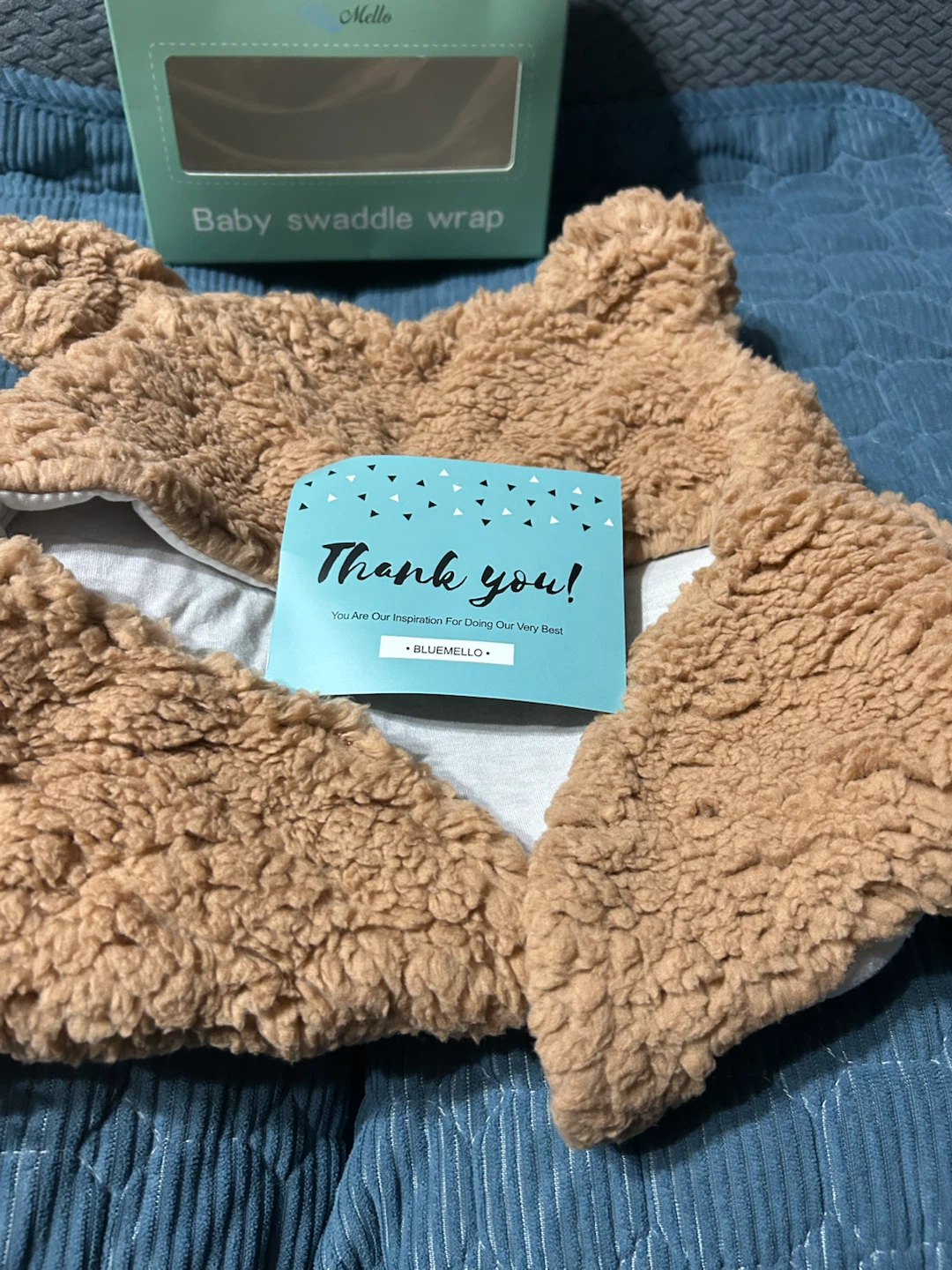 Brand New-Blue Mello Baby Swaddle Wrap - photo 4