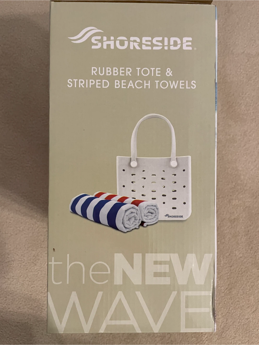 Rubber Tote & Striped Beach Towels Set - photo 3
