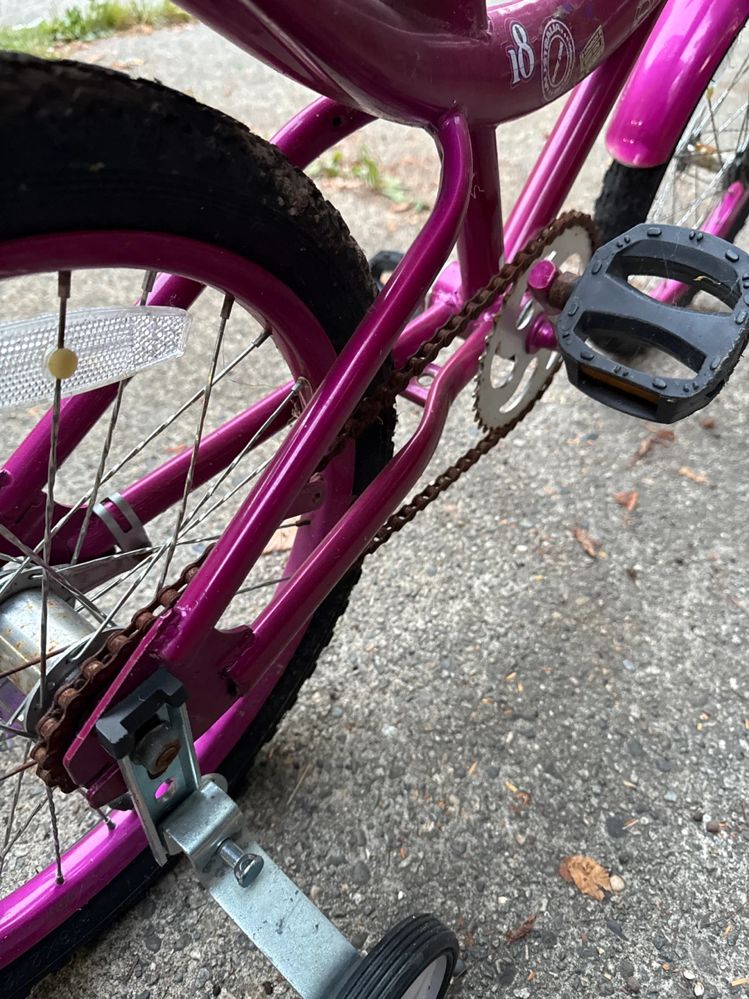 Pink Kids Bike with Training Wheels - photo 4