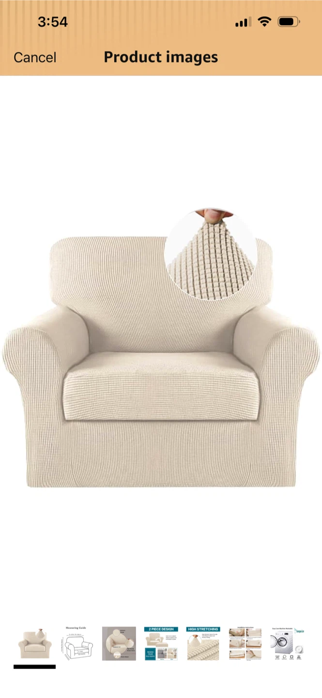 New-Jacquard Stretch Armchair Slipcover