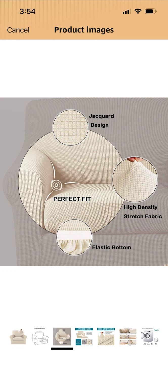 New-Jacquard Stretch Armchair Slipcover - photo 3