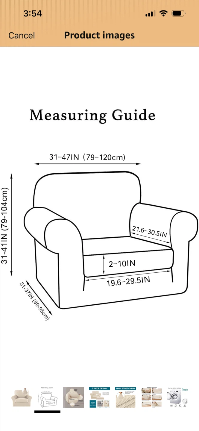 New-Jacquard Stretch Armchair Slipcover - photo 4