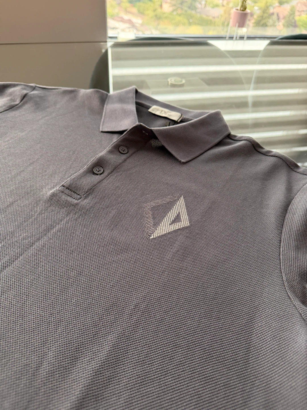 Dior Grey Short-Sleeve Polo Shirt - photo 2