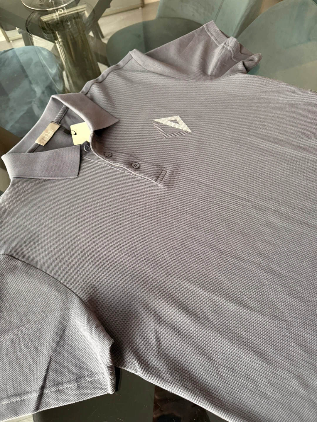 Dior Grey Short-Sleeve Polo Shirt - photo 5