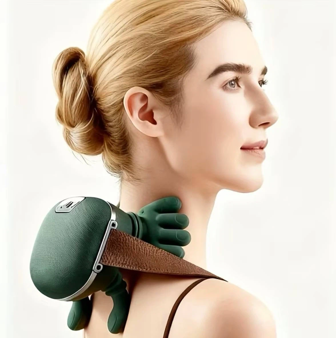 Neck & Shoulder Massager with Hands – Moss Green - photo 2