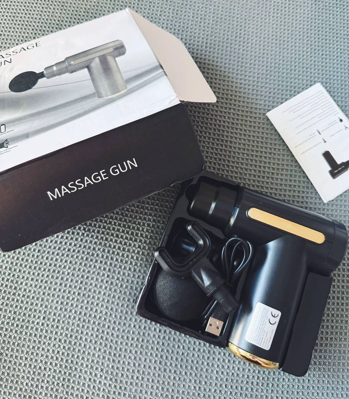 Portable Mini Percussion Massage Gun with 4 Attachments
