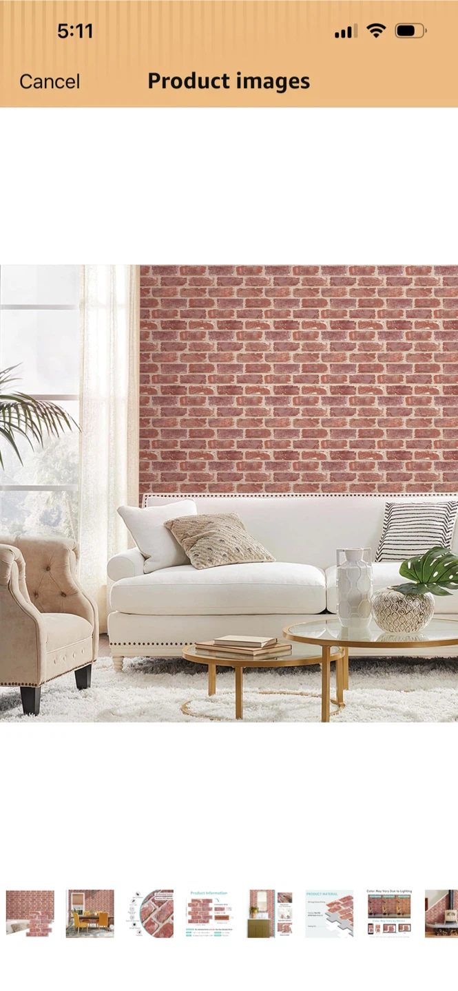 Brand New-20 Sheets Commomydecor 3D Brick Wallpaper