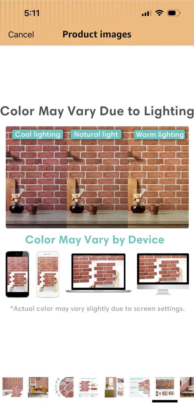 Brand New-20 Sheets Commomydecor 3D Brick Wallpaper - photo 3