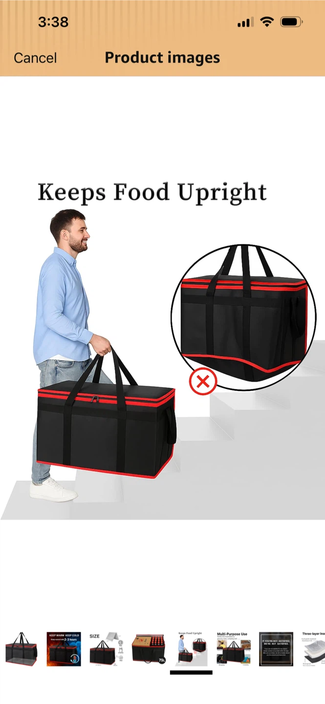New-Large Insulated Food Delivery Bag! - photo 2