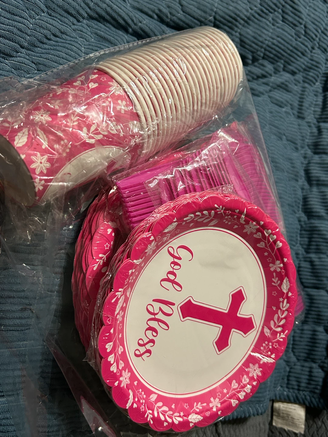 New-Baptism Party Paper Plates & Cups Set - photo 2