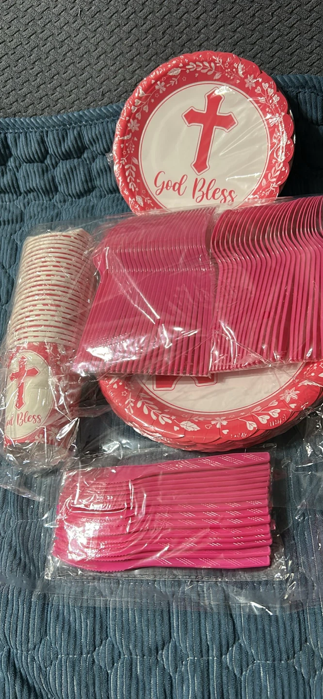 New-Baptism Party Paper Plates & Cups Set - photo 4