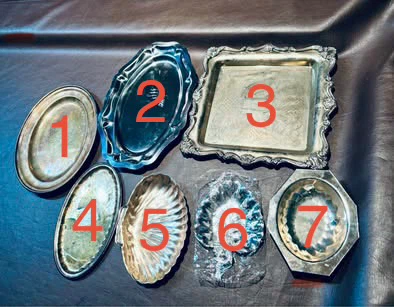 Assorted Silver Serving Trays