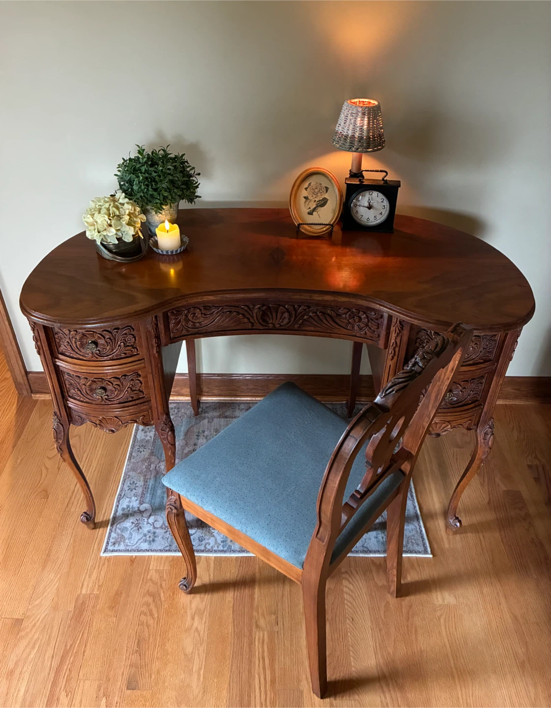 Antique Writing Desk & Chair *Please See Description* - photo 2