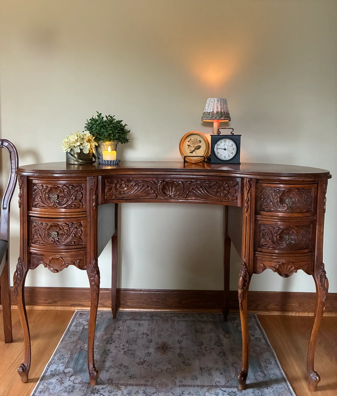 Antique Writing Desk & Chair *Please See Description* - photo 3