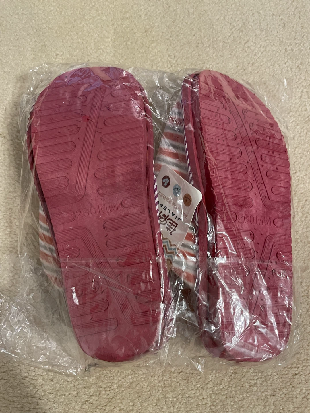 Striped Slippers with Pink Lining - photo 2