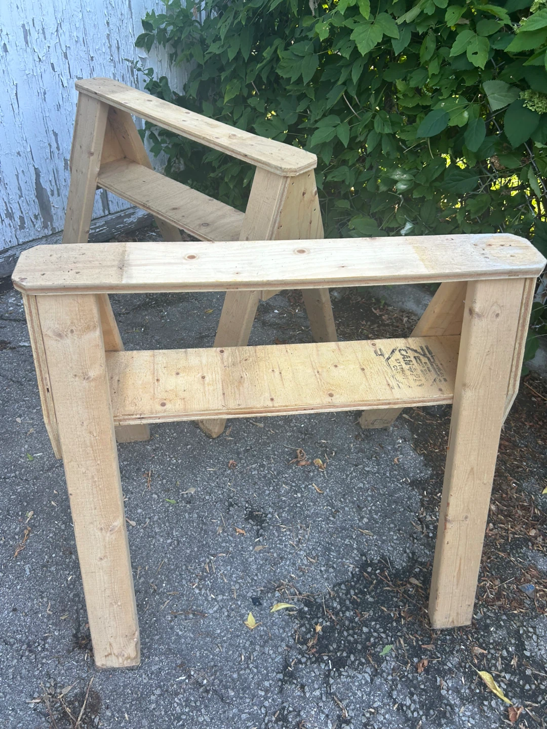 Wooden Sawhorses (Pair)