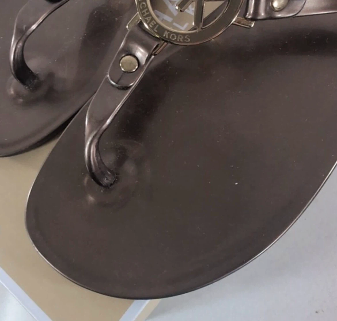 Michael Kors Jelly Thong Sandals - Bronze - Size 7 - photo 3